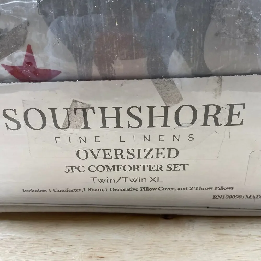 Southshore Fine Linens Holly Jolly Christmas 5 PC Soft Bedding Twin/Twin XL NIB